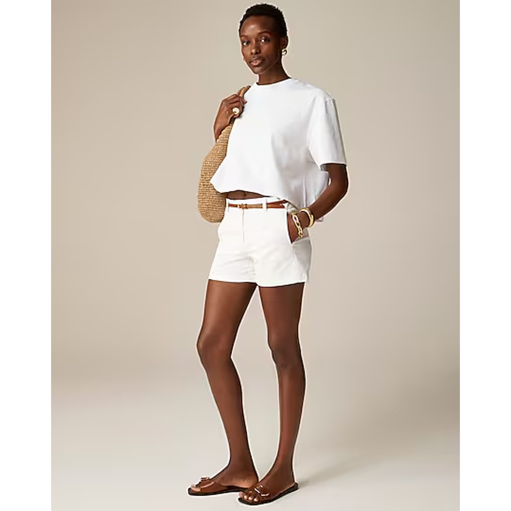 J Crew Womens 4 Inch stretch chino short Womens Size 24 White NWT